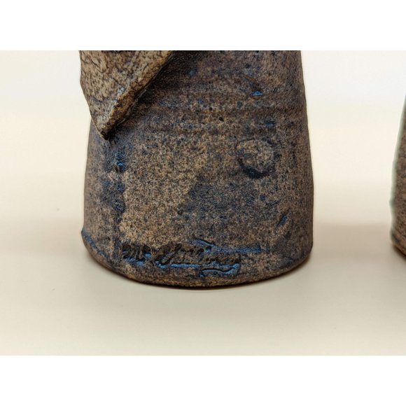 Vintage Salt and Pepper Shakers Cowboy and Cowgirl Clay McGillivray Handmade Art - Picture 8 of 10